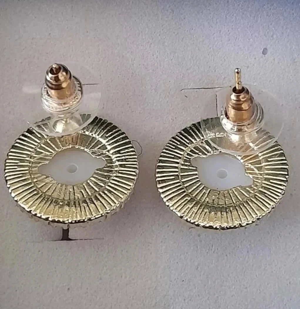 Elegantes aretes con strass, perla, dorados, estilo Fashion – photo 3